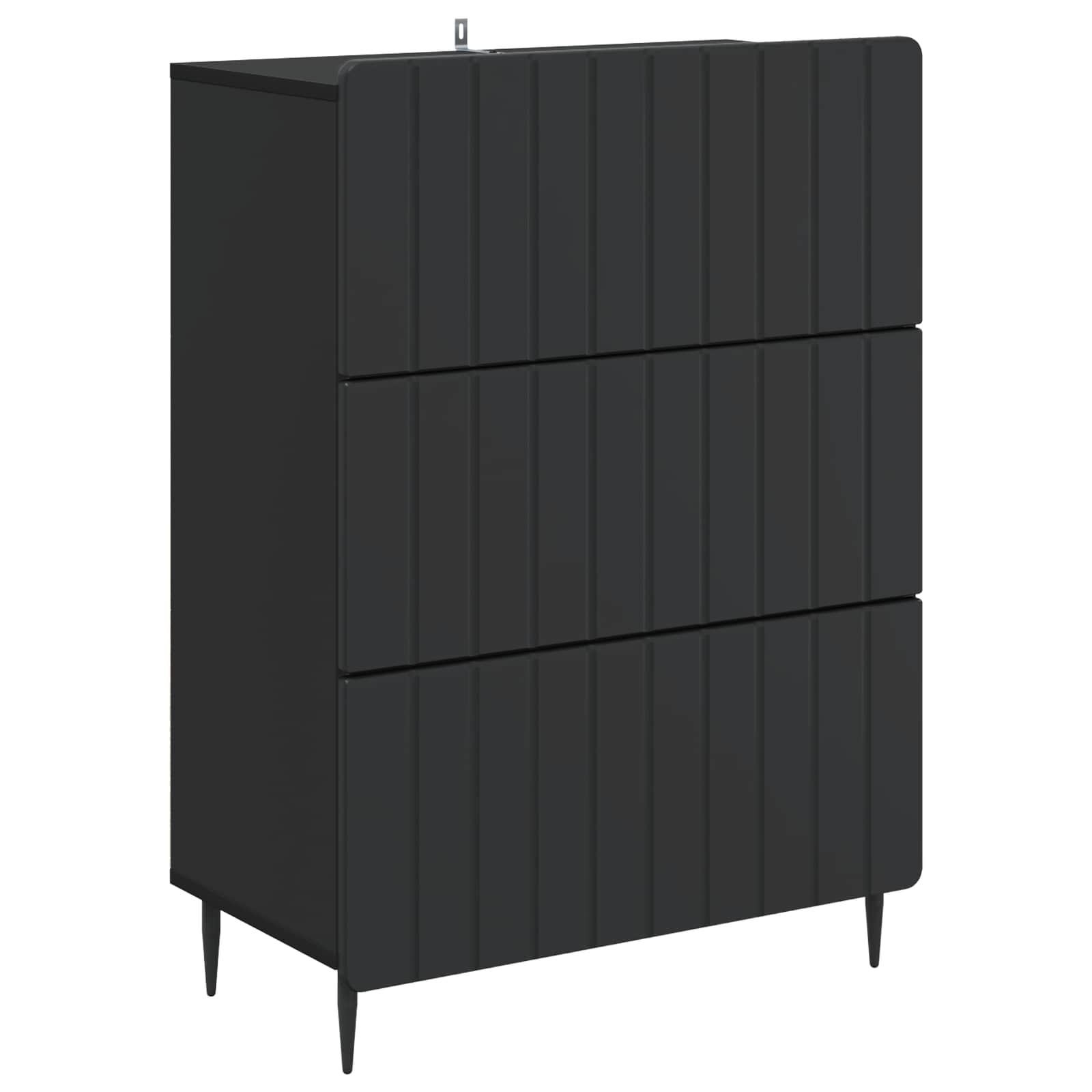 Schubladenschrank Schwarz 66 x 34,5 x 92 cm Holzwerkstoff