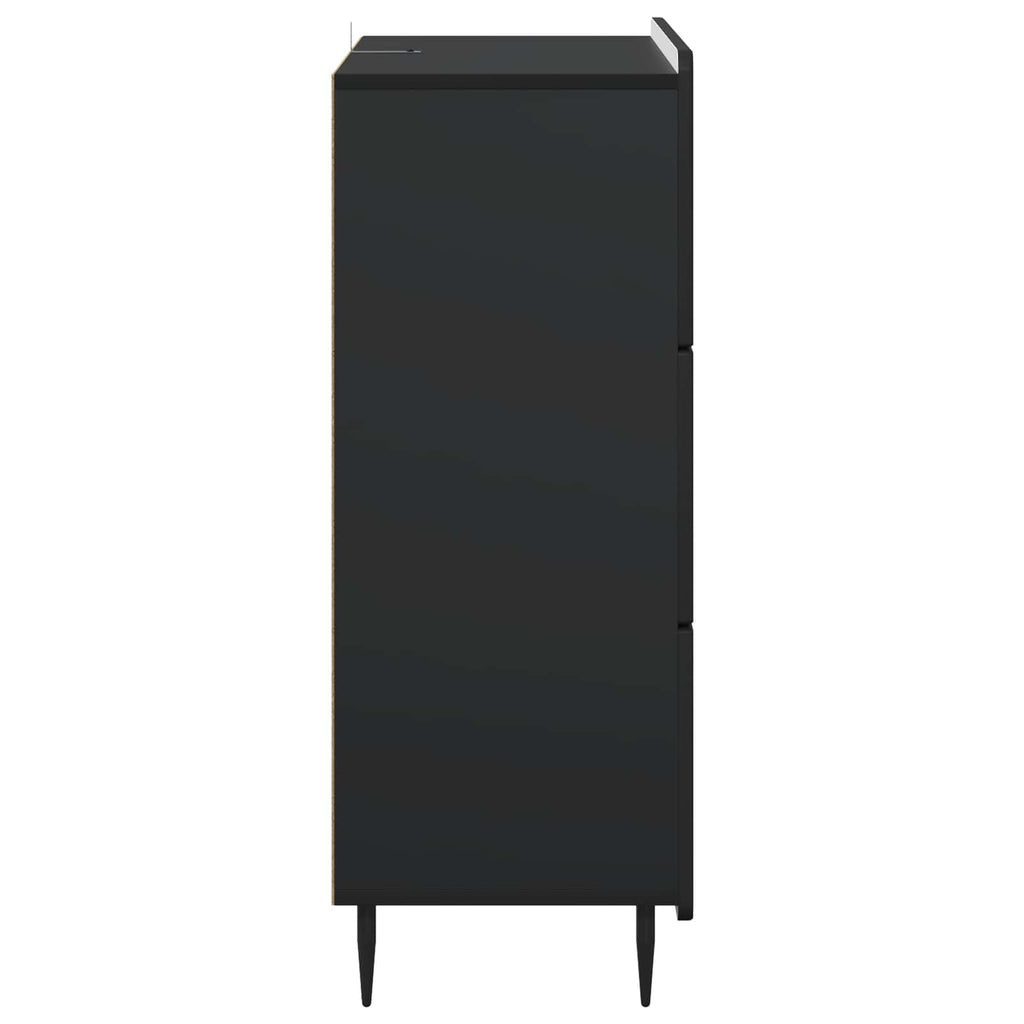 Schubladenschrank Schwarz 66 x 34,5 x 92 cm Holzwerkstoff