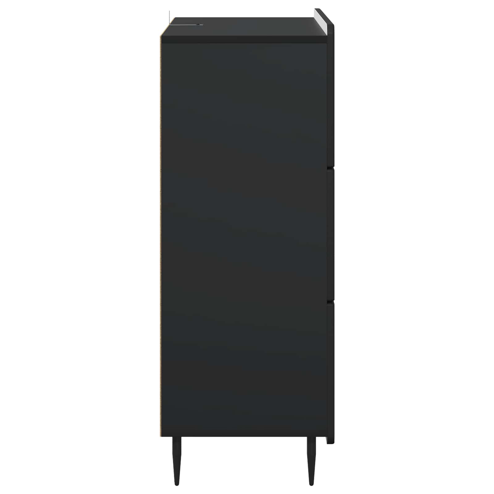 Schubladenschrank Schwarz 66 x 34,5 x 92 cm Holzwerkstoff