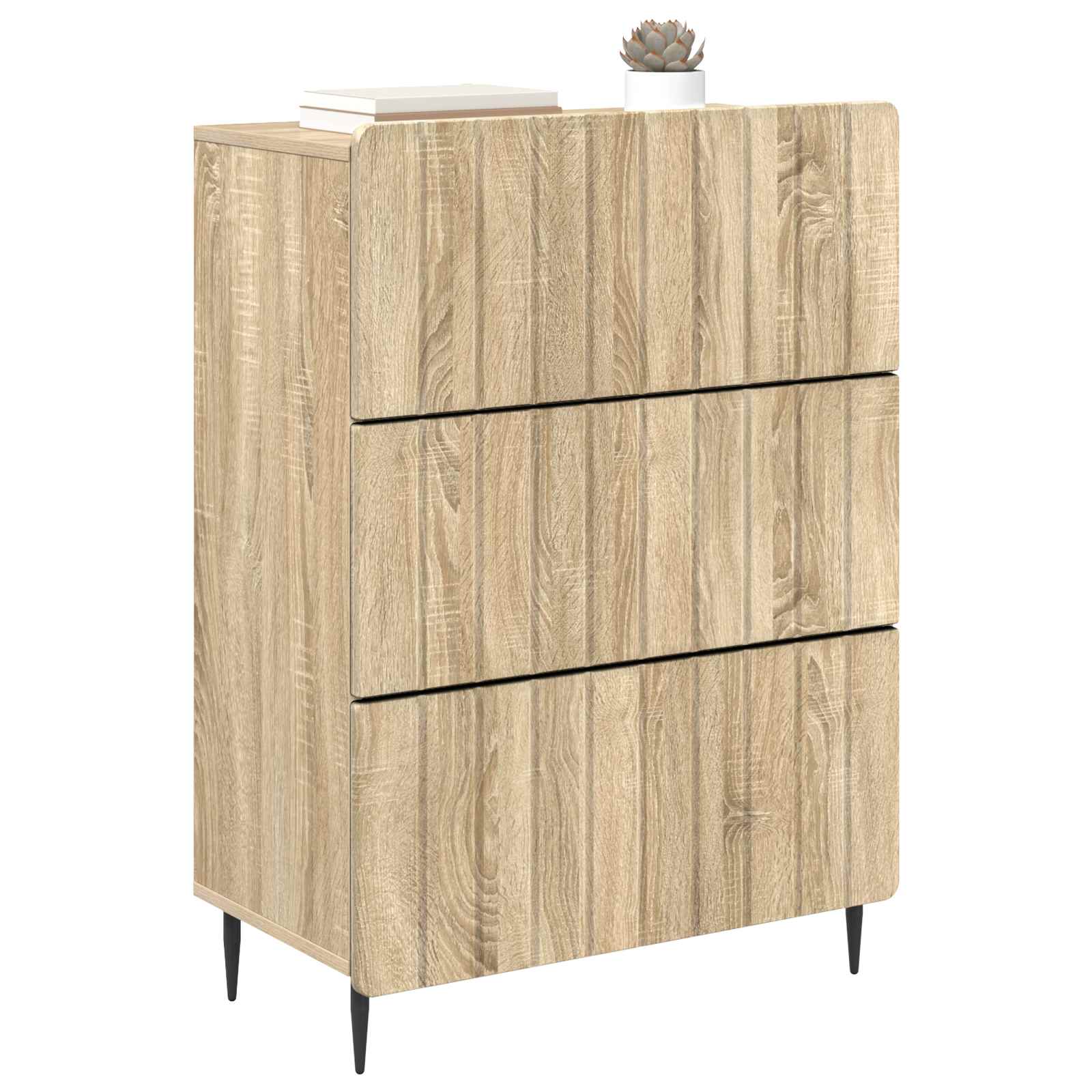 Schubladenschrank Sonoma-Eiche 66 x 34,5 x 92 cm Holzwerkstoff