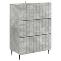 Schubladenschrank Betongrau 66 x 34,5 x 92 cm Holzwerkstoff