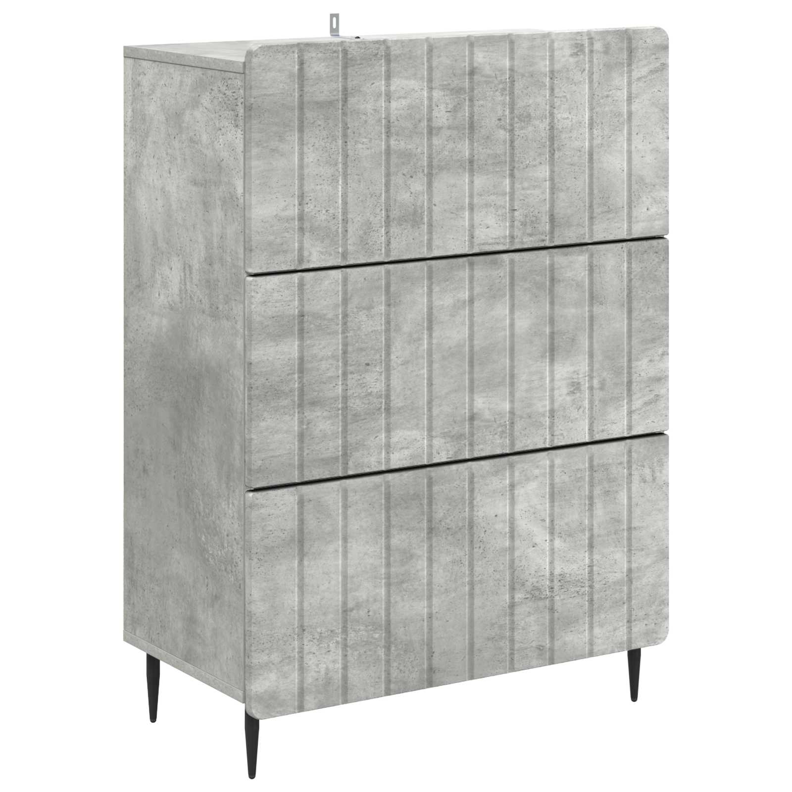 Schubladenschrank Betongrau 66 x 34,5 x 92 cm Holzwerkstoff