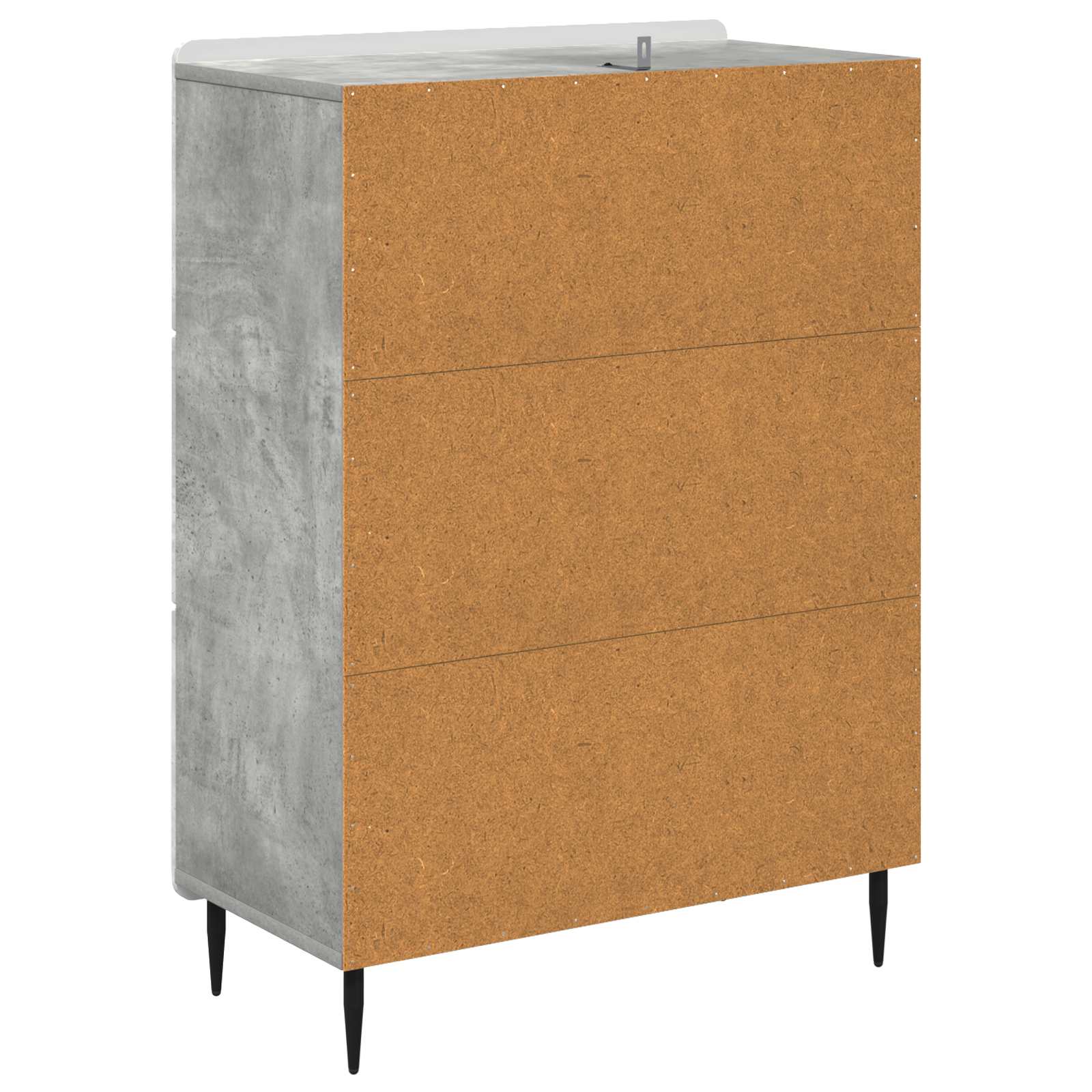 Schubladenschrank Betongrau 66 x 34,5 x 92 cm Holzwerkstoff