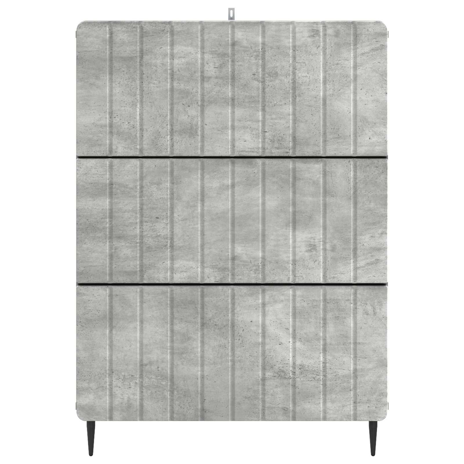 Schubladenschrank Betongrau 66 x 34,5 x 92 cm Holzwerkstoff