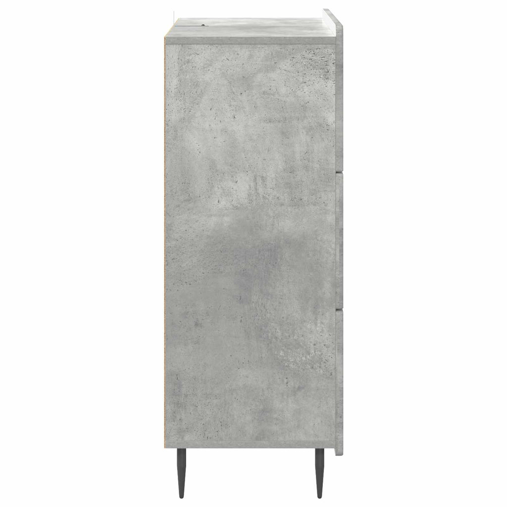 Schubladenschrank Betongrau 66 x 34,5 x 92 cm Holzwerkstoff