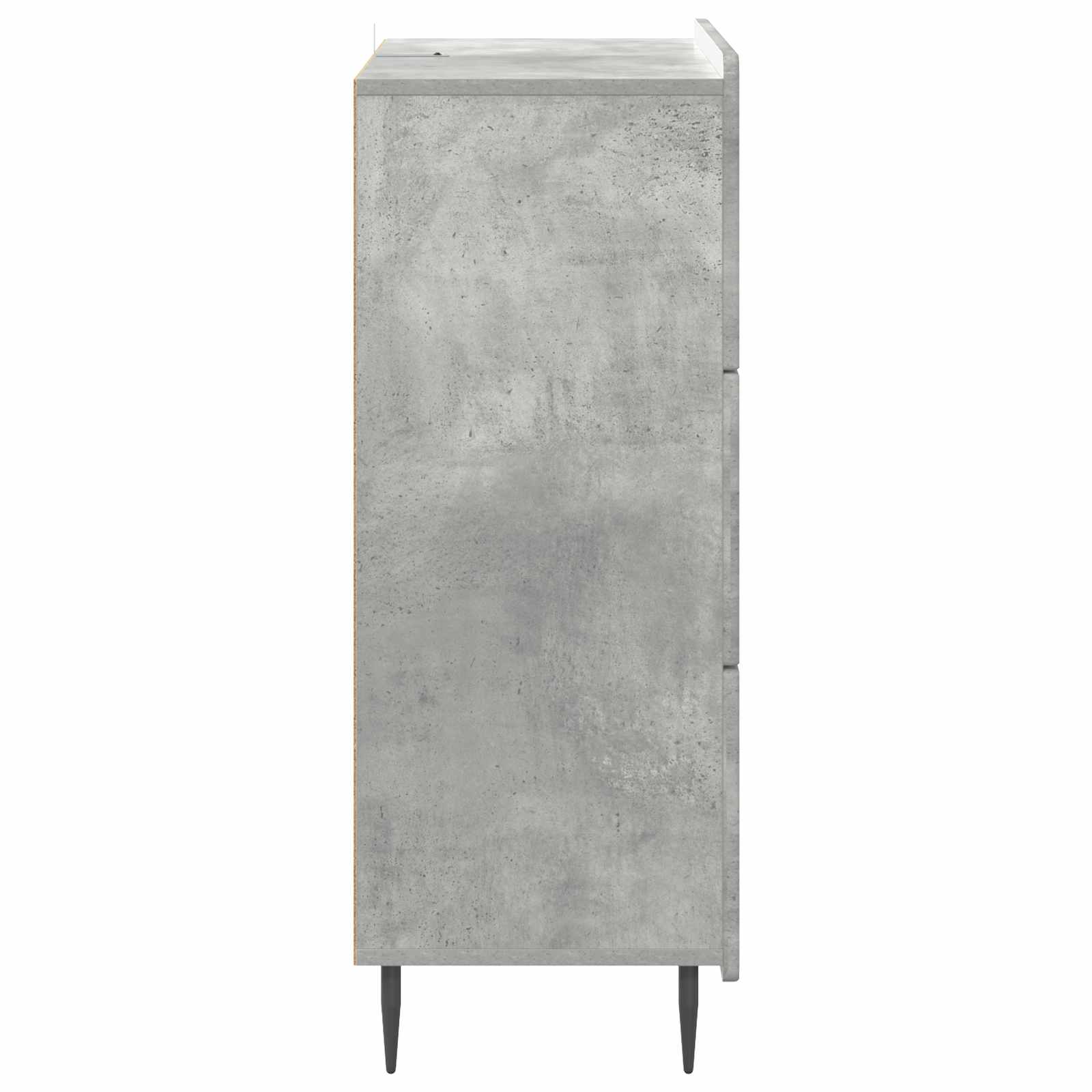 Schubladenschrank Betongrau 66 x 34,5 x 92 cm Holzwerkstoff