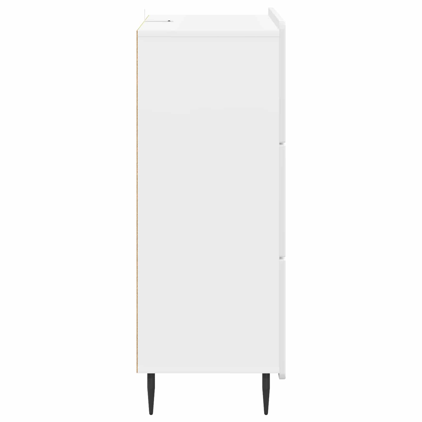 Schubladenschrank Hochglanz Weiß 66 x 34,5 x 92 cm