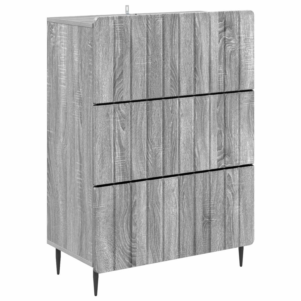 Schubladenschrank Graues Sonoma 66 x 34,5 x 92 cm Holzwerkstoff