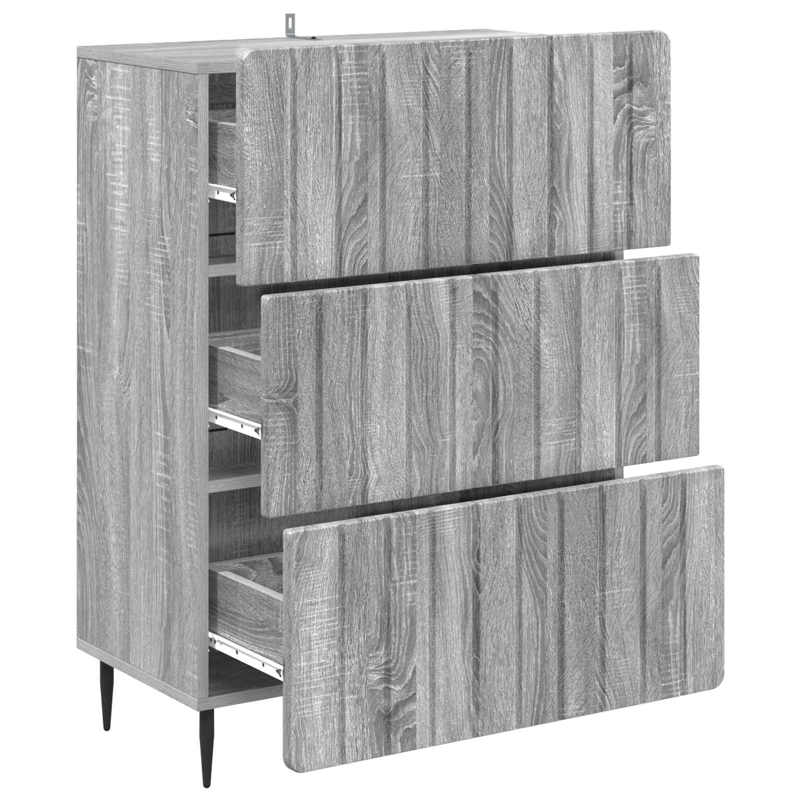 Schubladenschrank Graues Sonoma 66 x 34,5 x 92 cm Holzwerkstoff