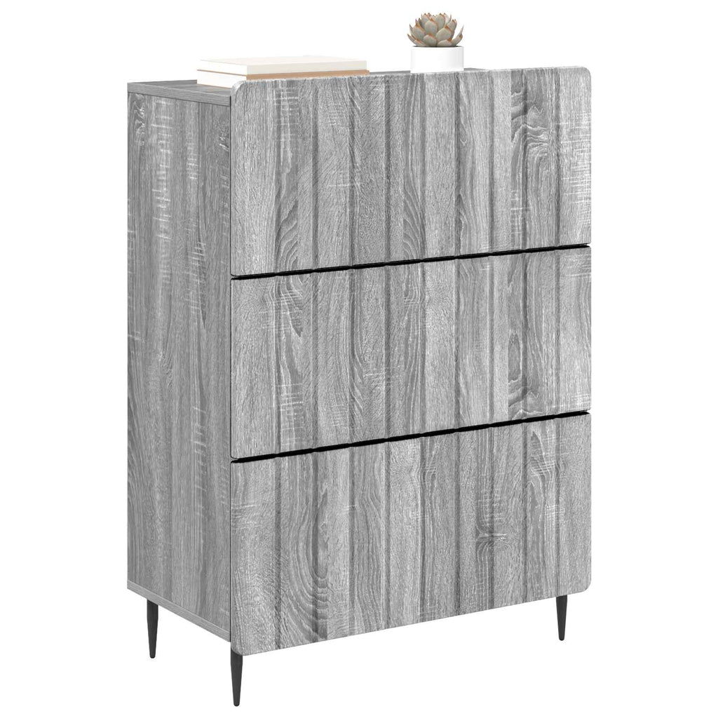Schubladenschrank Graues Sonoma 66 x 34,5 x 92 cm Holzwerkstoff