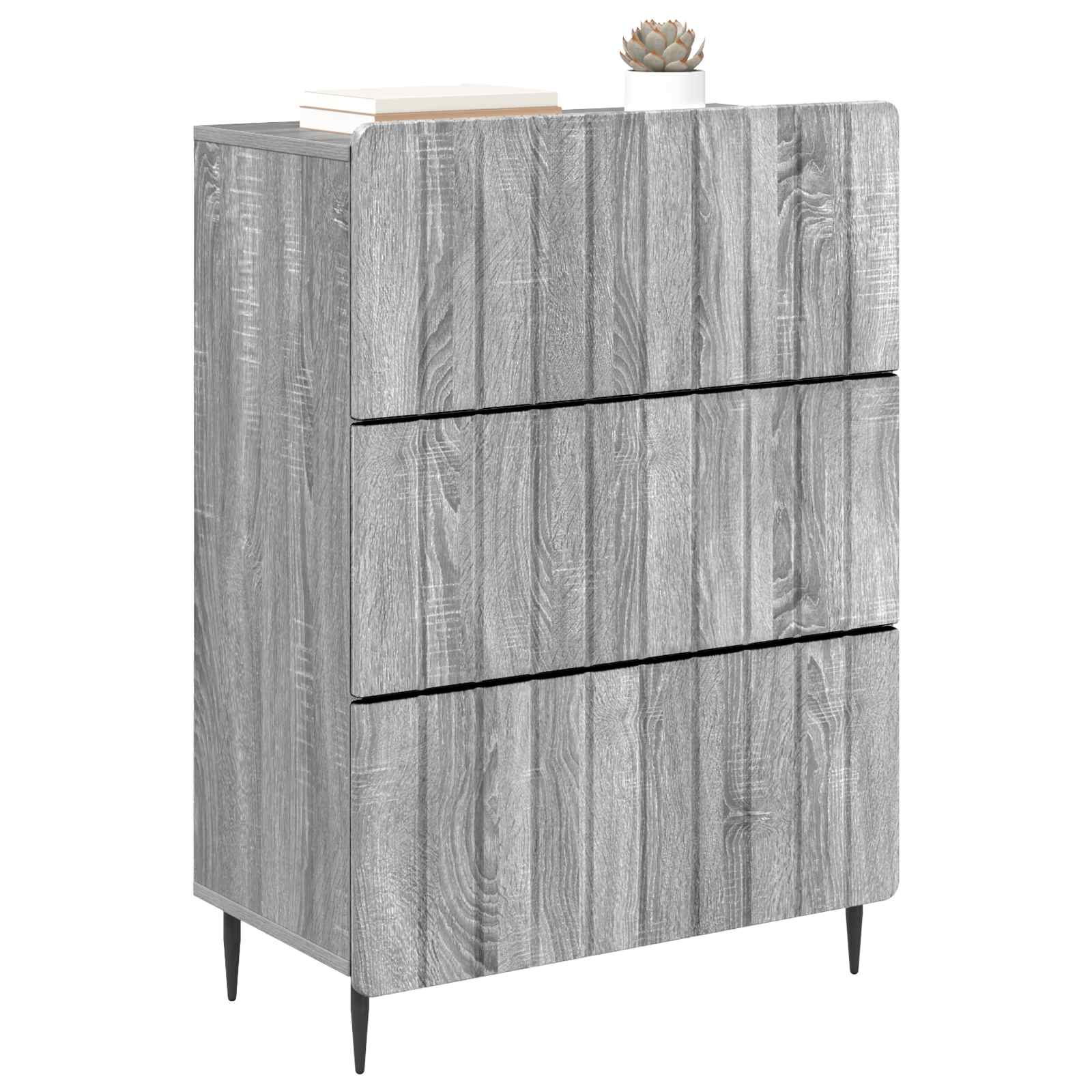 Schubladenschrank Graues Sonoma 66 x 34,5 x 92 cm Holzwerkstoff