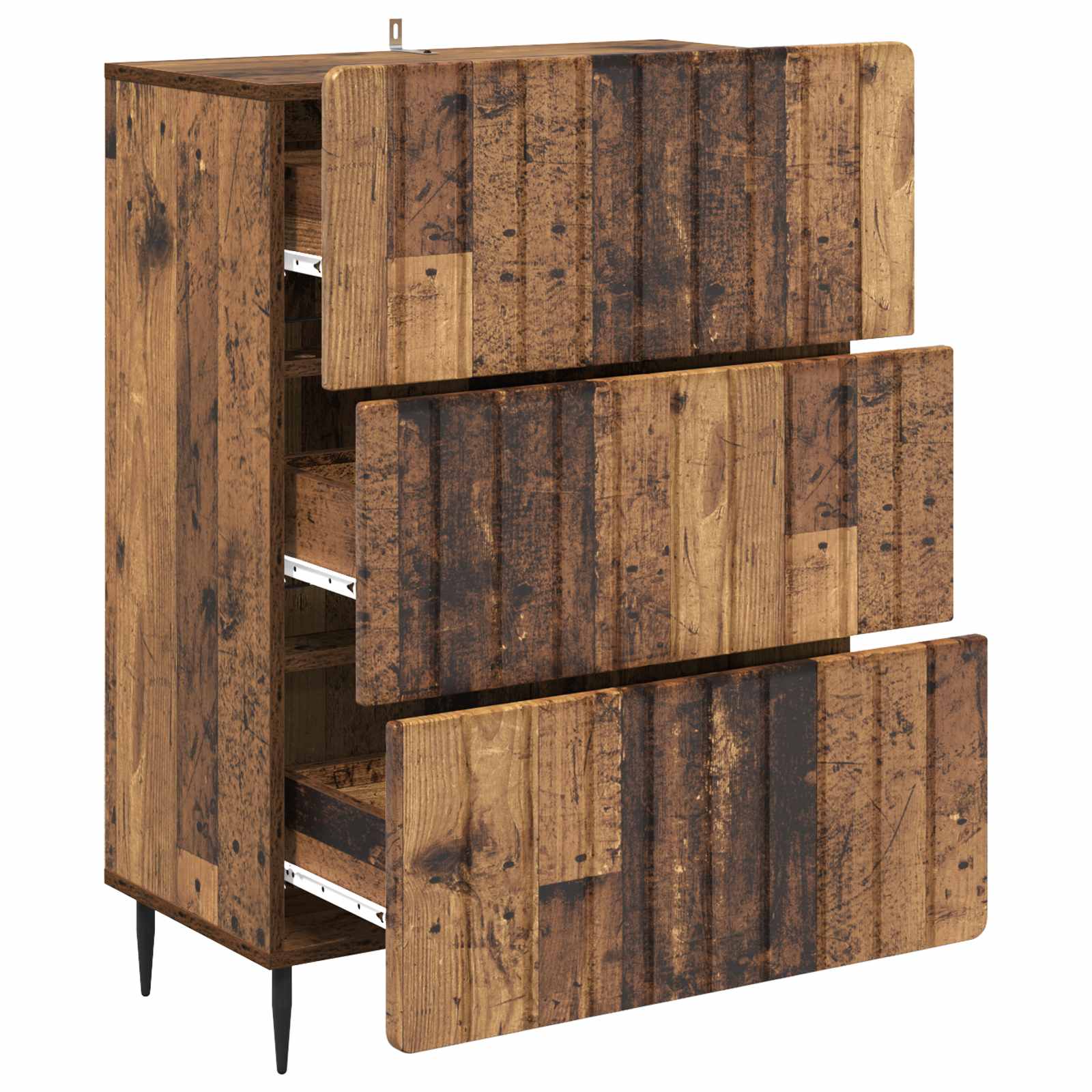 Schubladenschrank Altholz 66 x 34,5 x 92 cm Holzwerkstoff