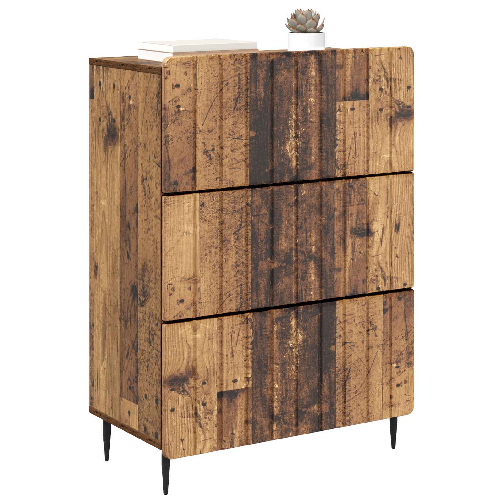 Schubladenschrank Altholz 66 x 34,5 x 92 cm Holzwerkstoff