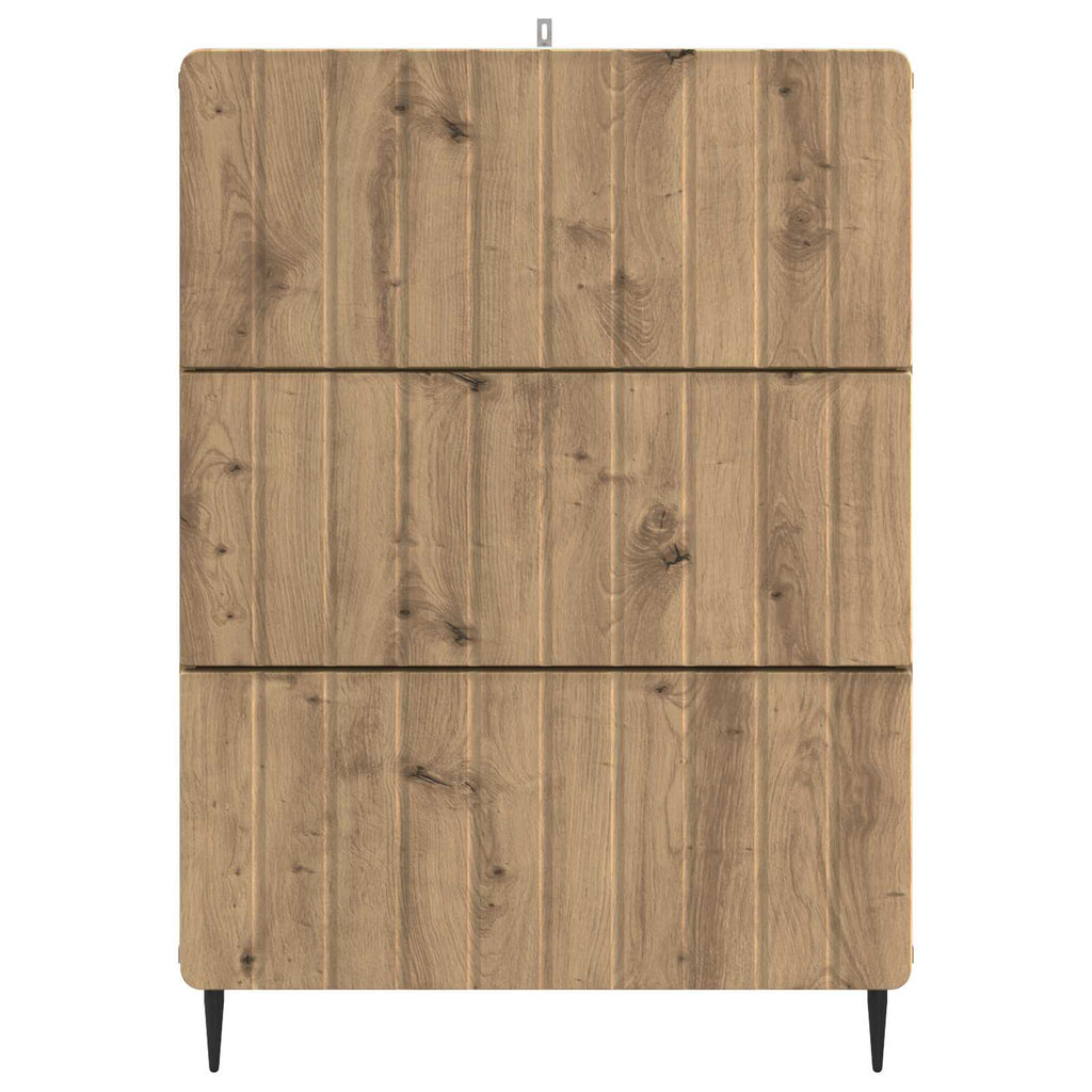 Schubladenschrank Artisan-Eiche 66 x 34,5 x 92 cm Holzwerkstoff