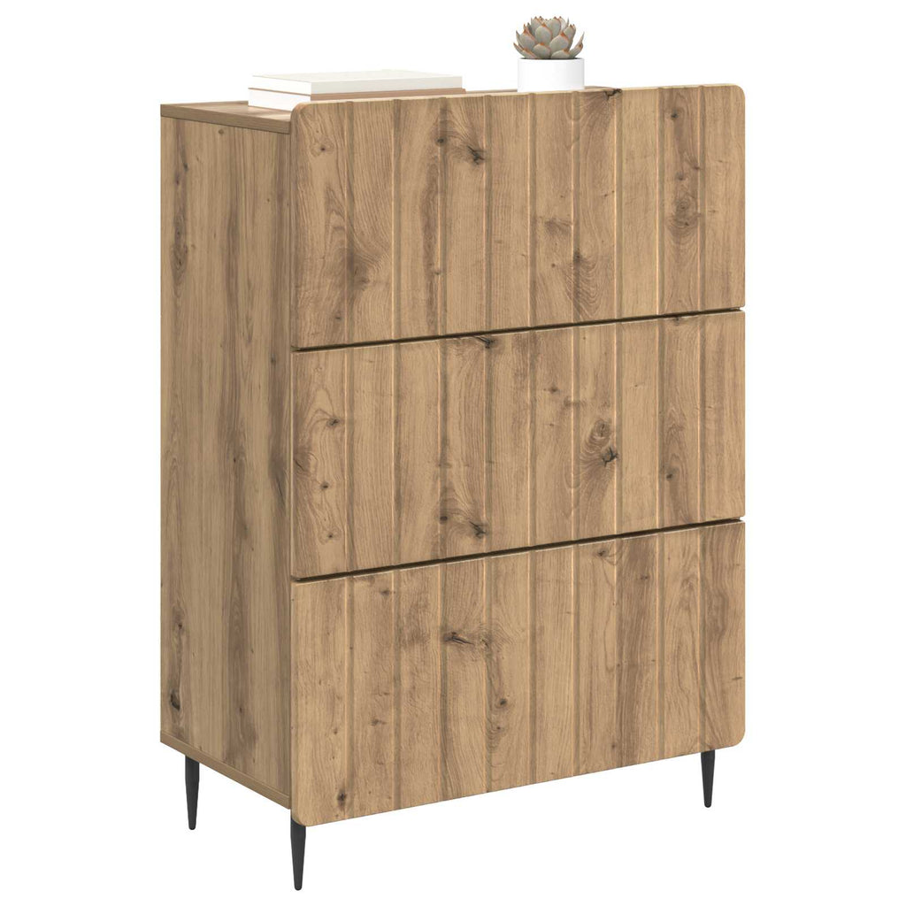 Schubladenschrank Artisan-Eiche 66 x 34,5 x 92 cm Holzwerkstoff