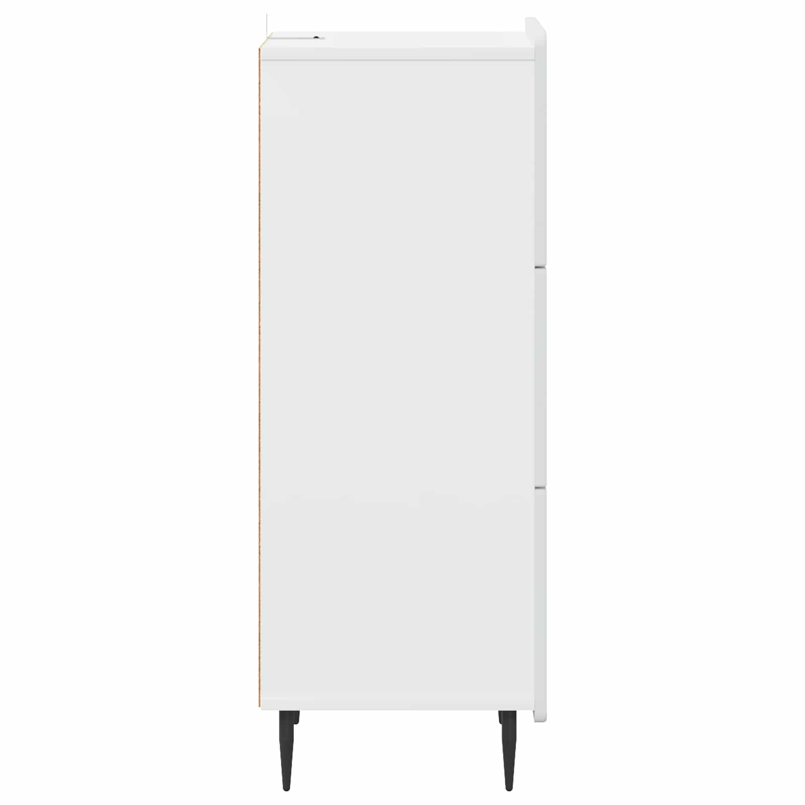 Schubladenschrank Weiß 33 x 34,5 x 92 cm Holzwerkstoff