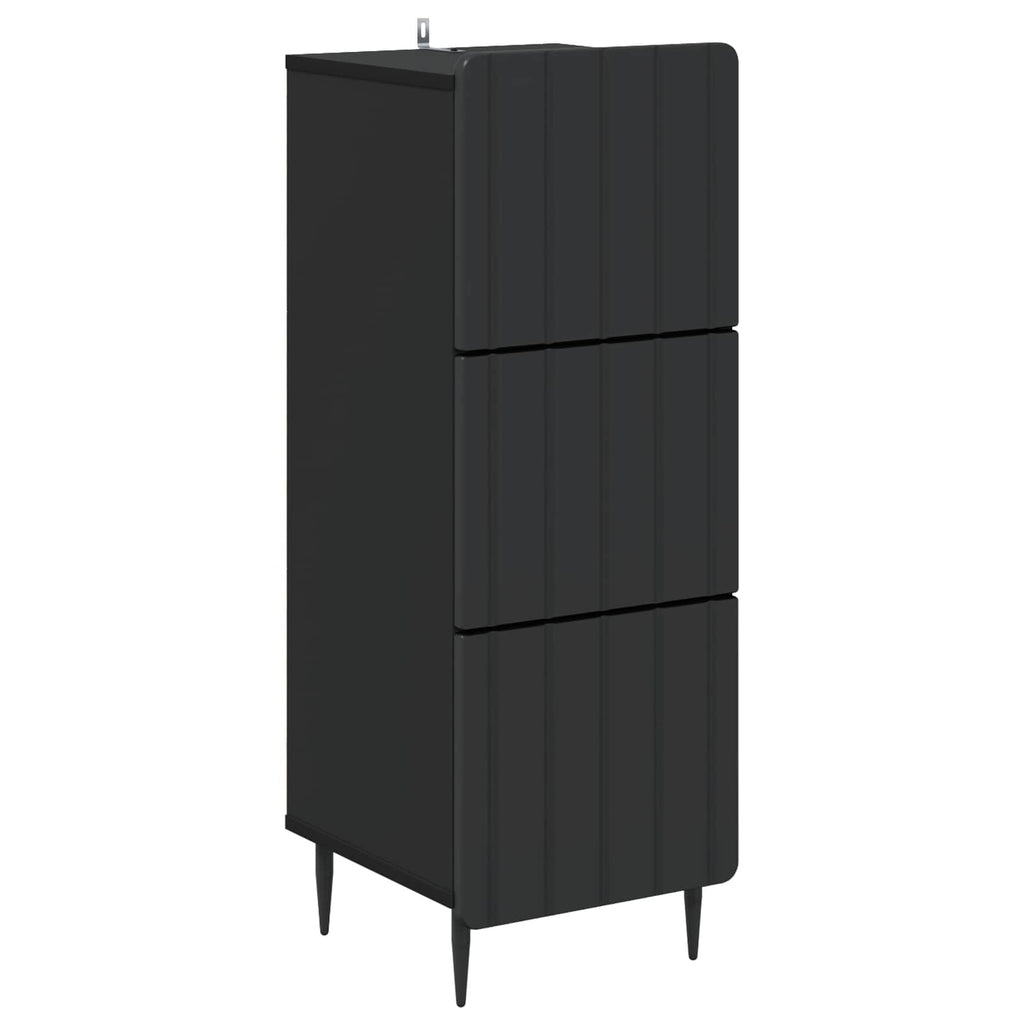 Schubladenschrank Schwarz 33 x 34,5 x 92 cm Holzwerkstoff