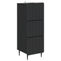 Schubladenschrank Schwarz 33 x 34,5 x 92 cm Holzwerkstoff