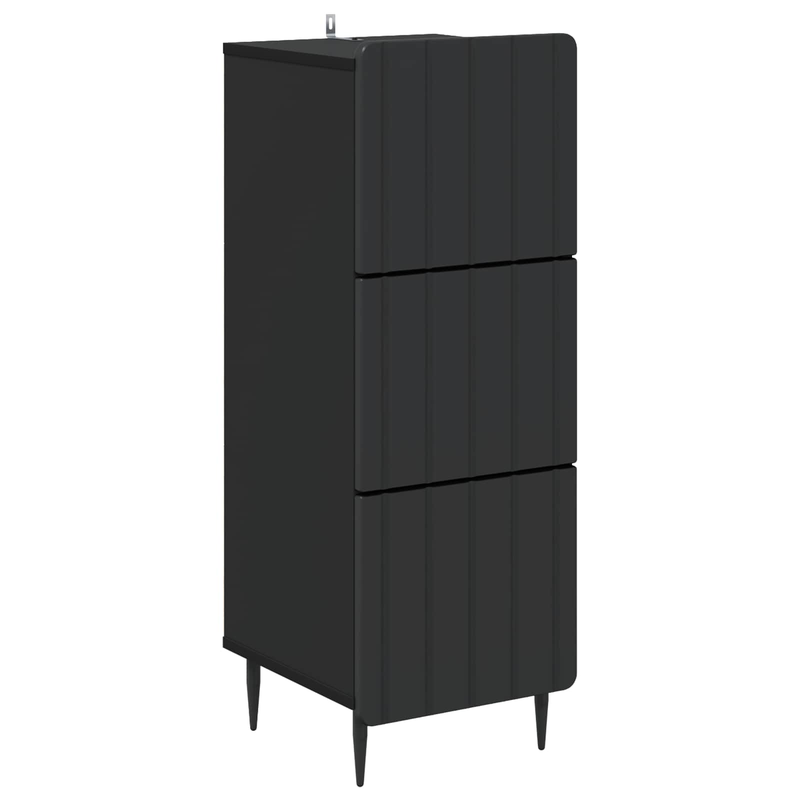 Schubladenschrank Schwarz 33 x 34,5 x 92 cm Holzwerkstoff