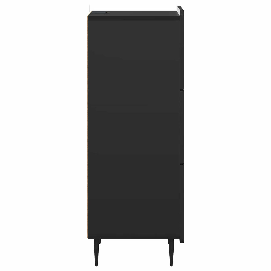 Schubladenschrank Schwarz 33 x 34,5 x 92 cm Holzwerkstoff