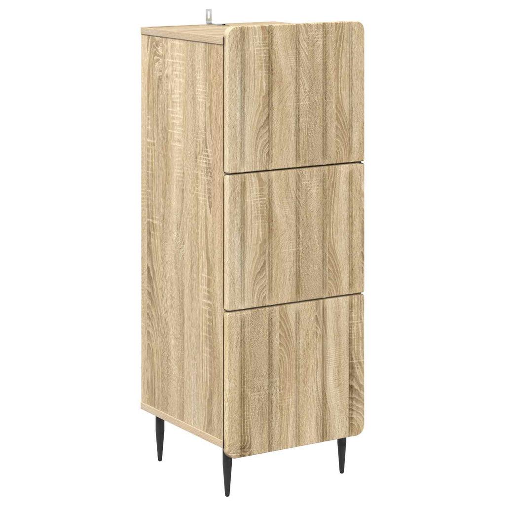 Schubladenschrank Sonoma-Eiche 33 x 34,5 x 92 cm Holzwerkstoff
