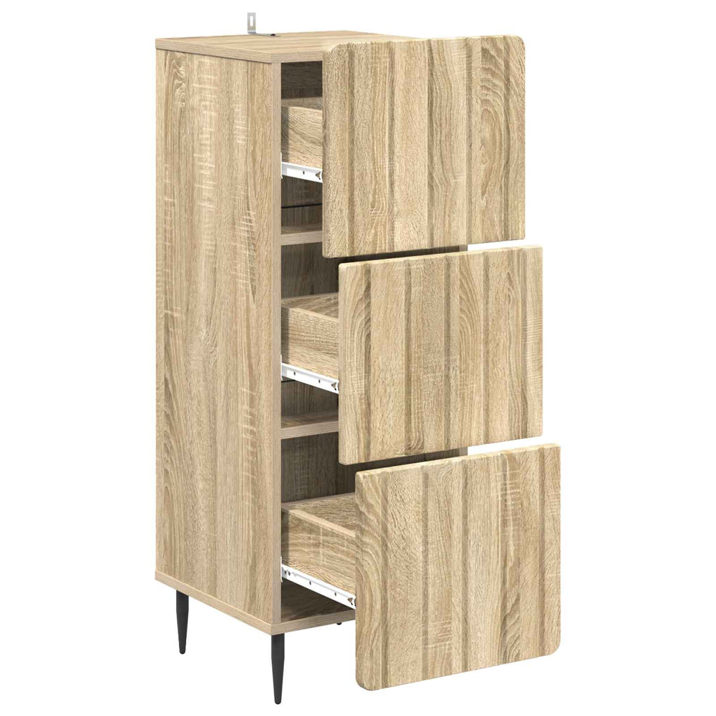 Schubladenschrank Sonoma-Eiche 33 x 34,5 x 92 cm Holzwerkstoff