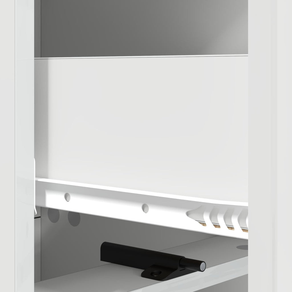 Schubladenschrank Hochglanz Weiß 33 x 34,5 x 92 cm