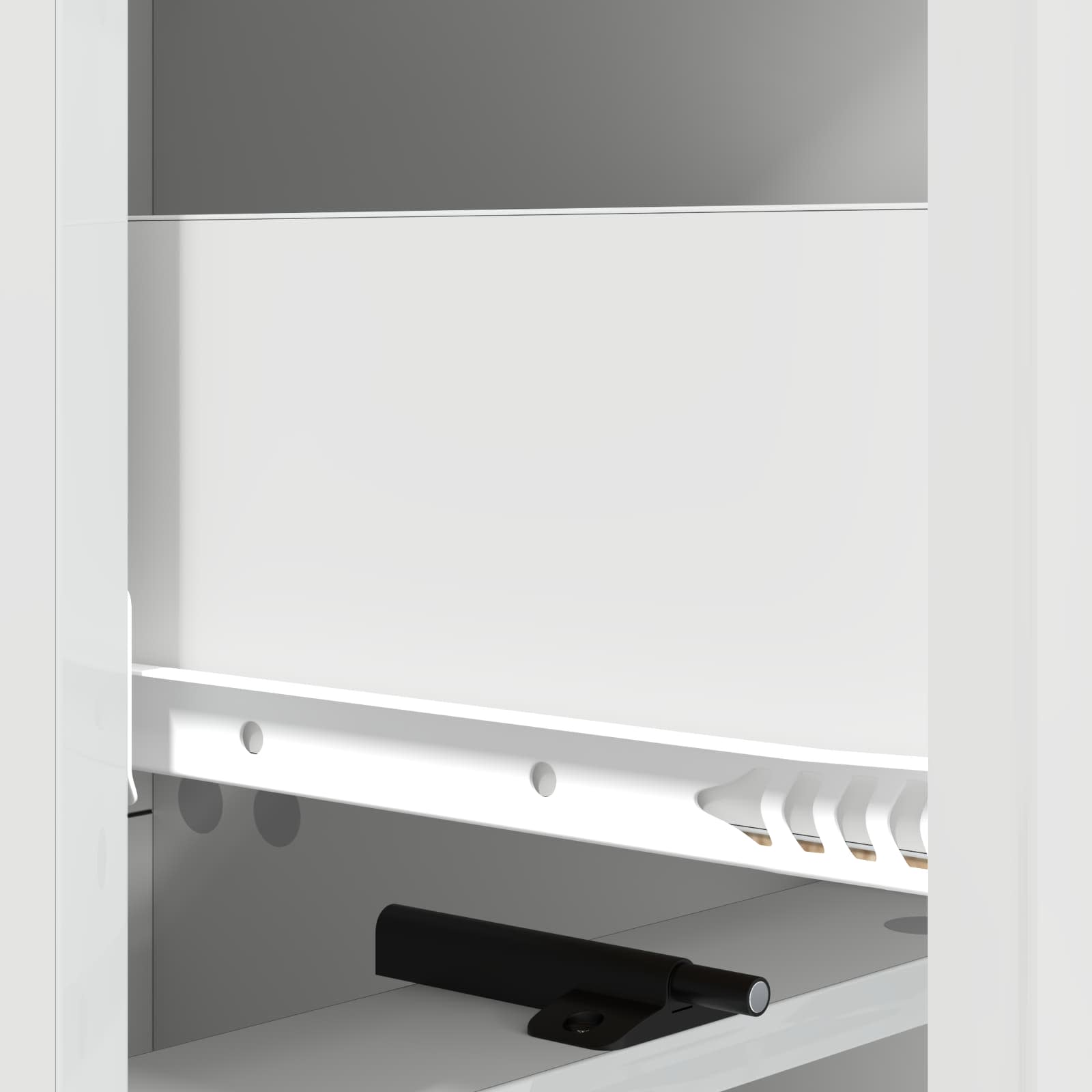 Schubladenschrank Hochglanz Weiß 33 x 34,5 x 92 cm