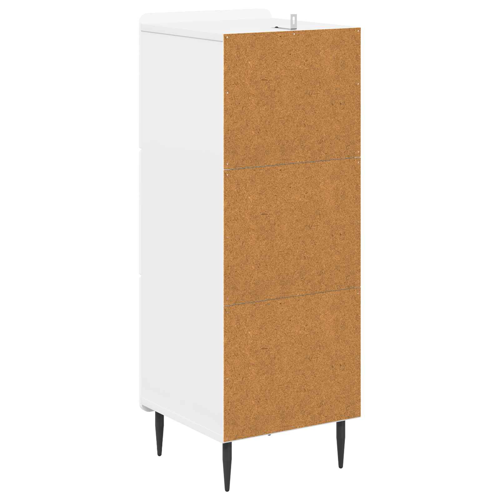 Schubladenschrank Hochglanz Weiß 33 x 34,5 x 92 cm