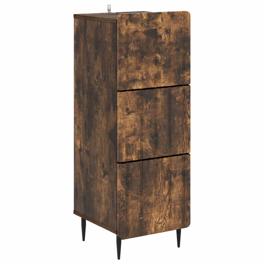 Schubladenschrank Geräucherte Eiche 33 x 34,5 x 92 cm