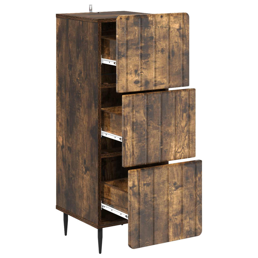 Schubladenschrank Geräucherte Eiche 33 x 34,5 x 92 cm