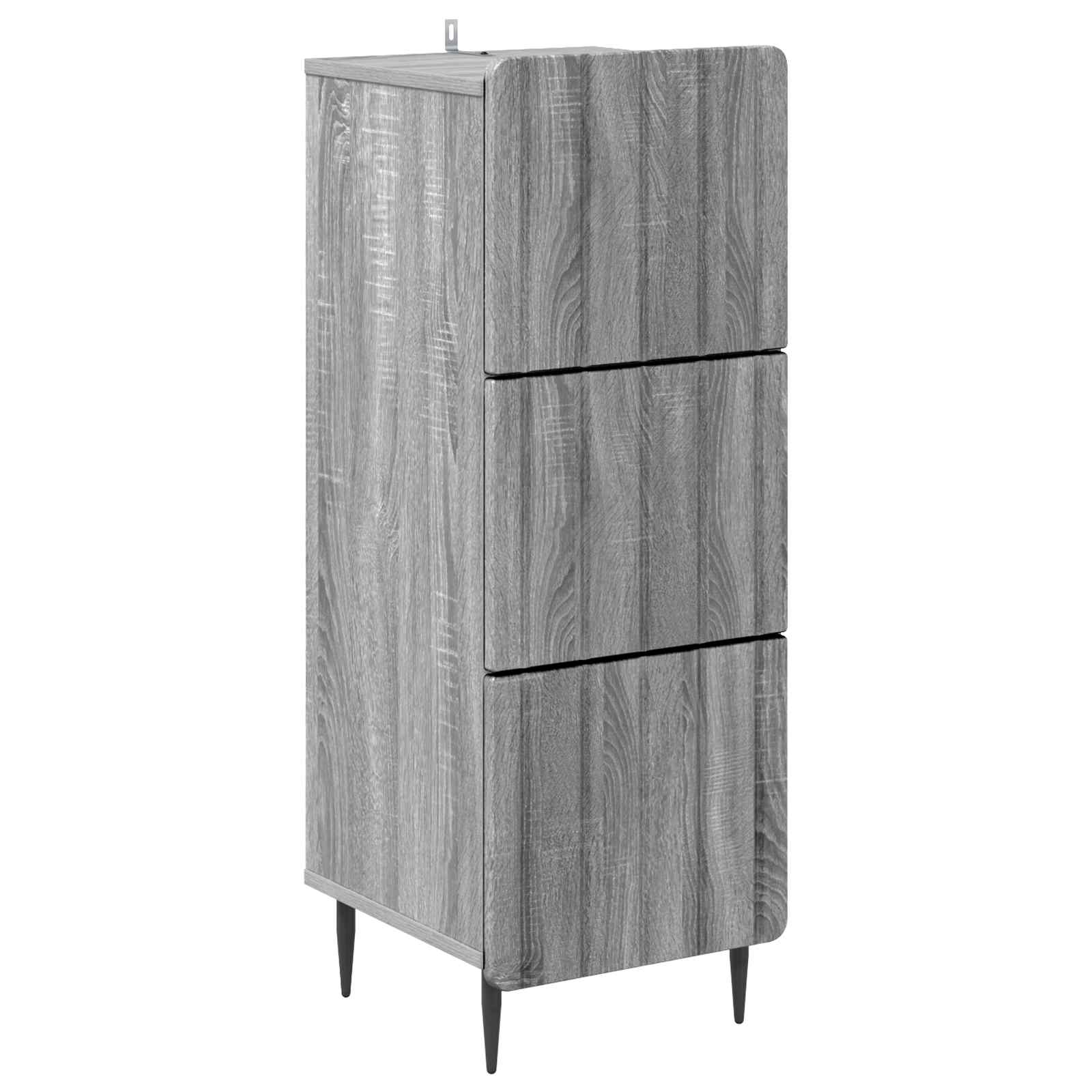 Schubladenschrank Graues Sonoma 33 x 34,5 x 92 cm Holzwerkstoff