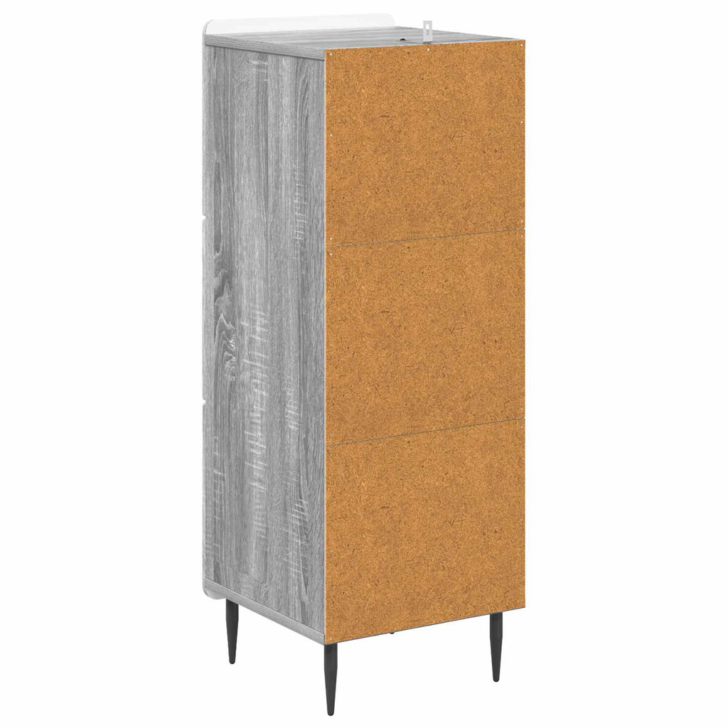 Schubladenschrank Graues Sonoma 33 x 34,5 x 92 cm Holzwerkstoff