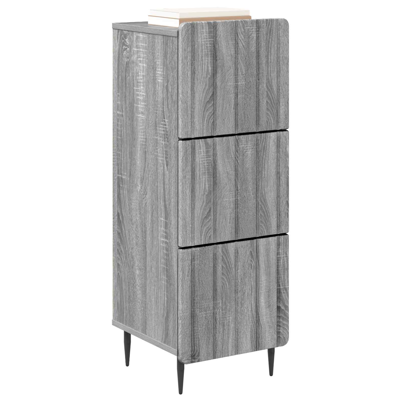 Schubladenschrank Graues Sonoma 33 x 34,5 x 92 cm Holzwerkstoff
