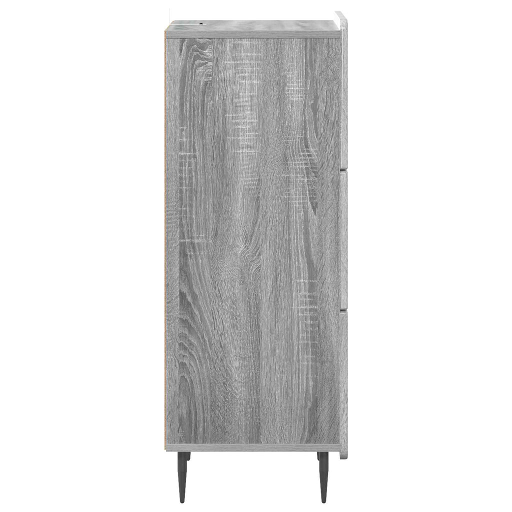Schubladenschrank Graues Sonoma 33 x 34,5 x 92 cm Holzwerkstoff