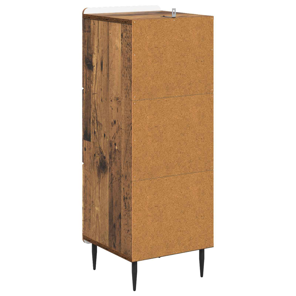 Schubladenschrank Altholz 33 x 34,5 x 92 cm Holzwerkstoff