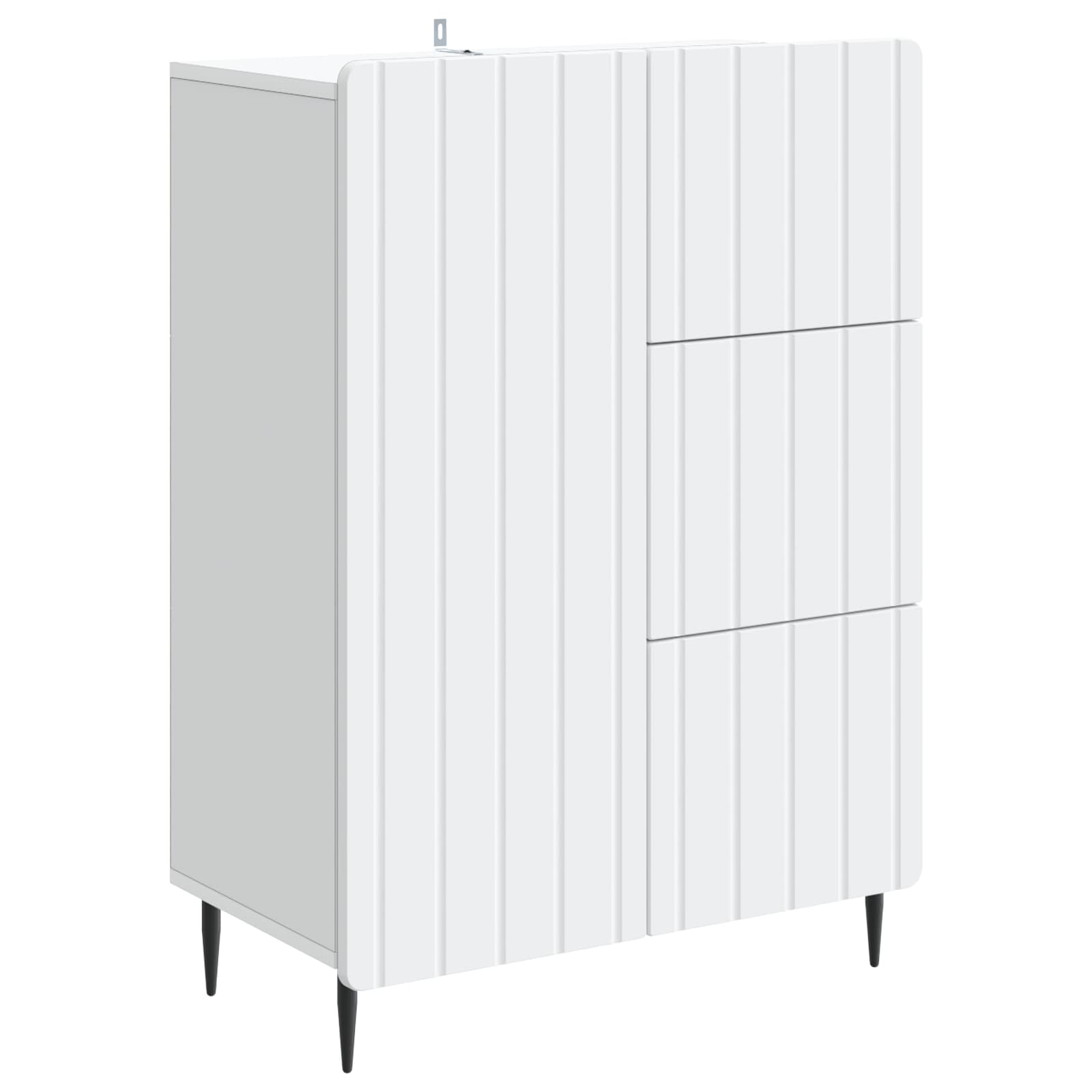 Sideboard mit Schubladen Weiß 66 x 34,5 x 91,5 cm Holzwerkstoff