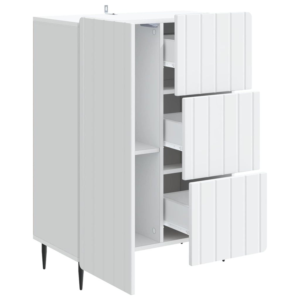 Sideboard mit Schubladen Weiß 66 x 34,5 x 91,5 cm Holzwerkstoff