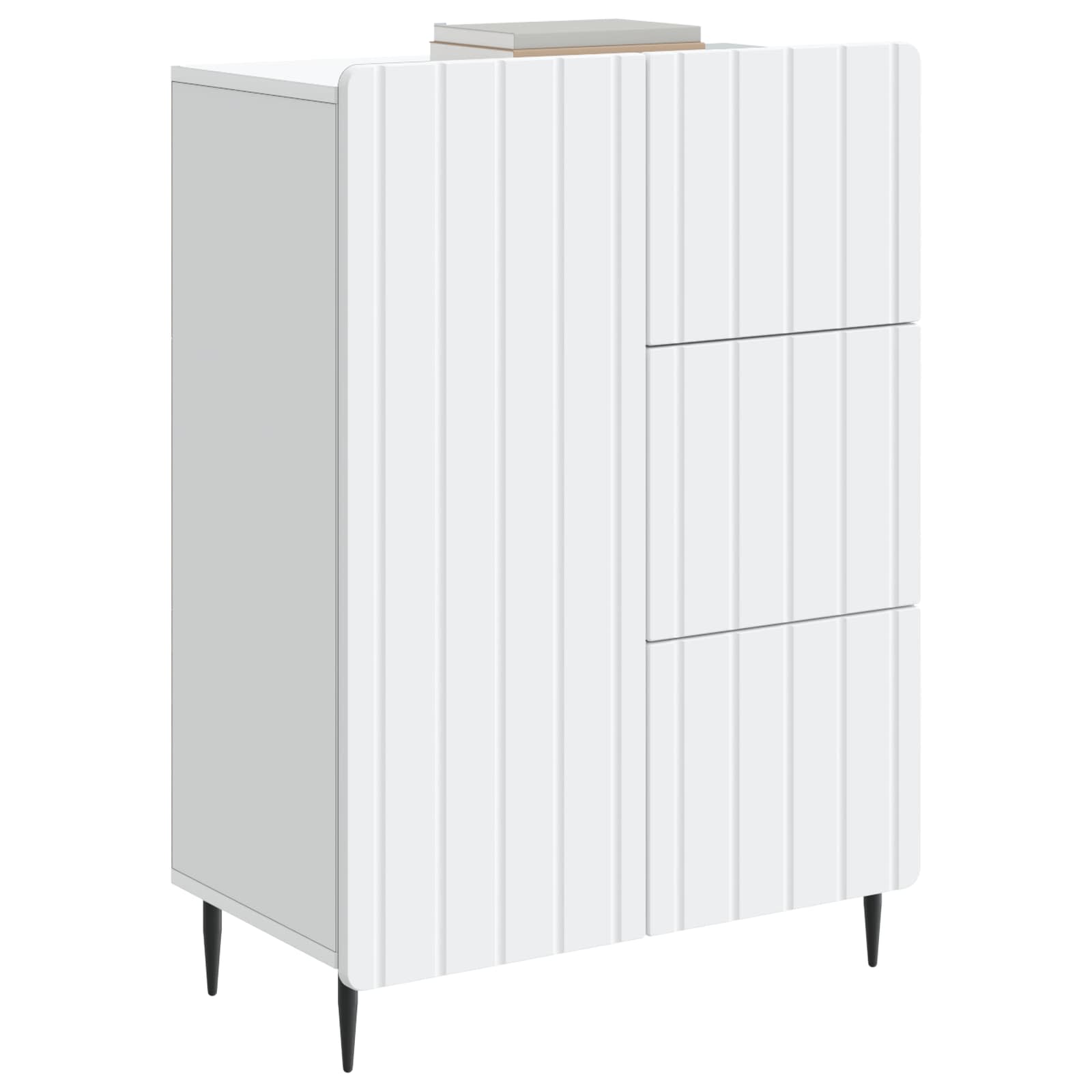 Sideboard mit Schubladen Weiß 66 x 34,5 x 91,5 cm Holzwerkstoff