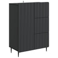 Sideboard Schwarz 66 x 34,5 x 91,5 cm Holzwerkstoff