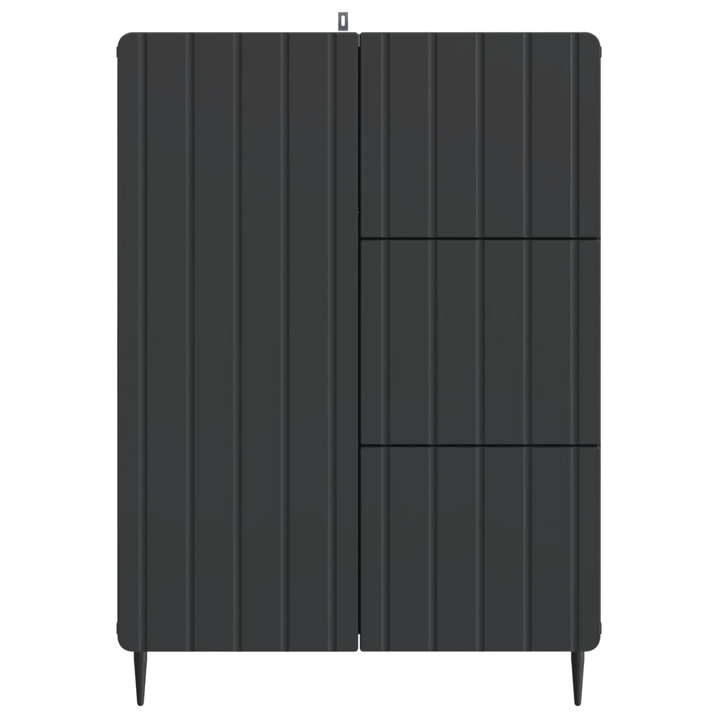 Sideboard Schwarz 66 x 34,5 x 91,5 cm Holzwerkstoff