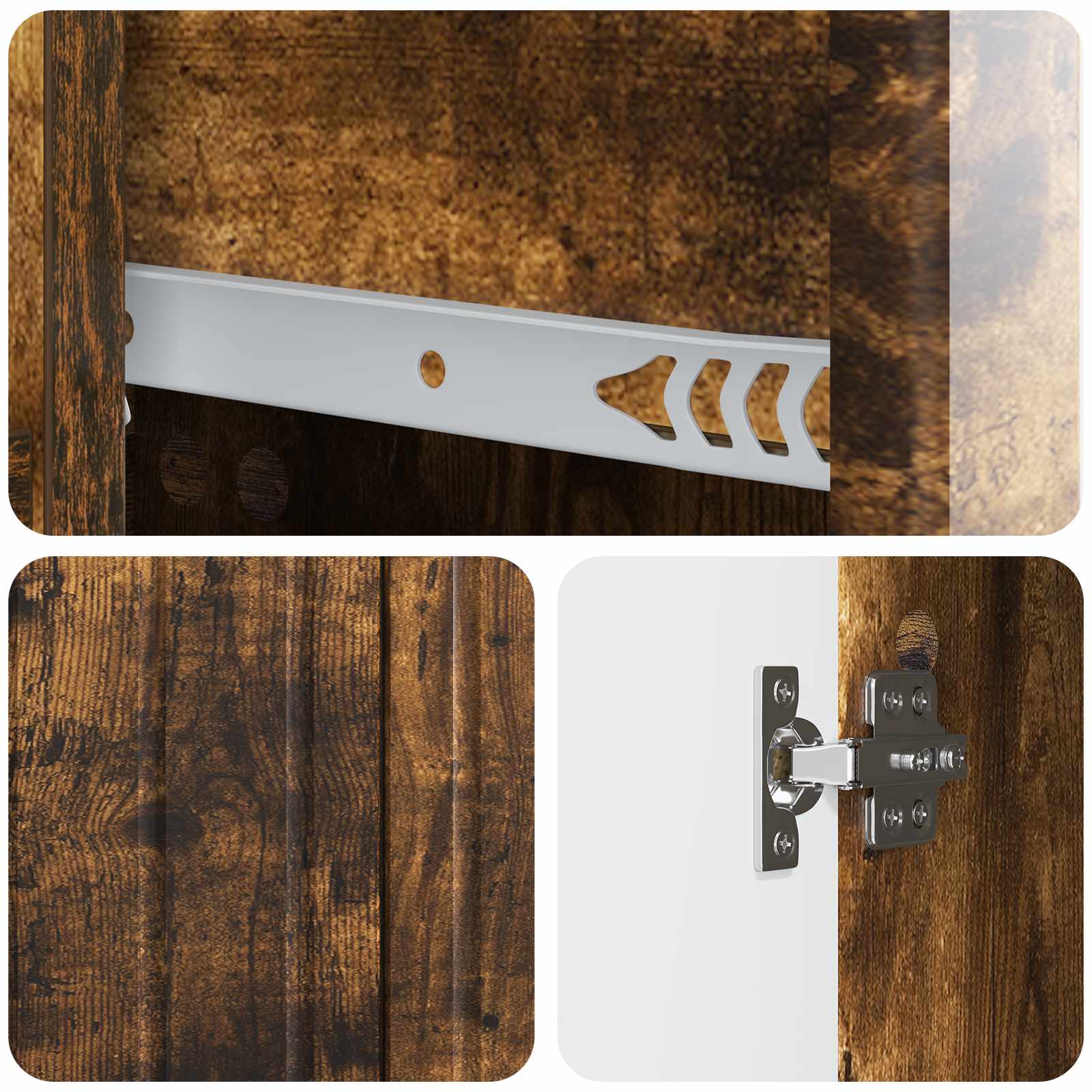 Sideboard Geräucherte Eiche 66 x 34,5 x 91,5 cm Holzwerkstoff