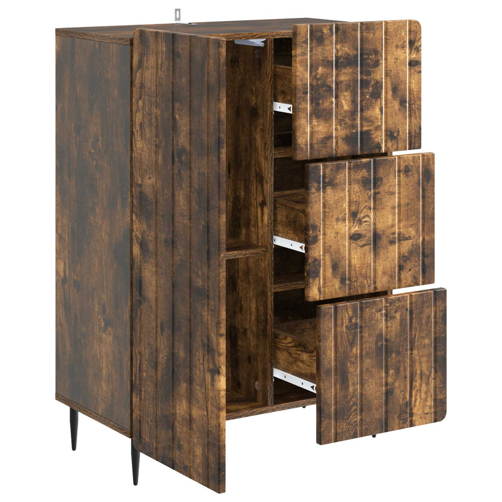 Sideboard Geräucherte Eiche 66 x 34,5 x 91,5 cm Holzwerkstoff