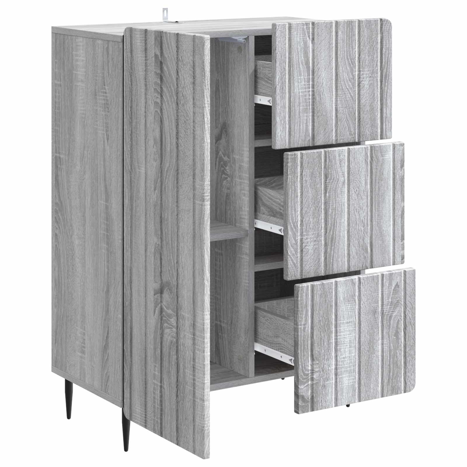 Sideboard Graues Sonoma 66 x 34,5 x 91,5 cm Holzwerkstoff