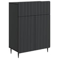 Sideboard Schwarz 66 x 34,5 x 92 cm Holzwerkstoff