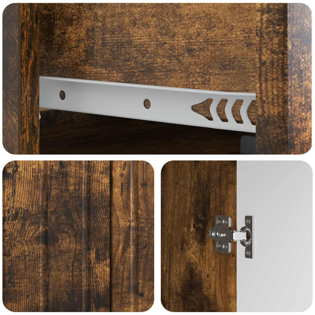 Sideboard Geräucherte Eiche 66 x 34,5 x 92 cm Holzwerkstoff