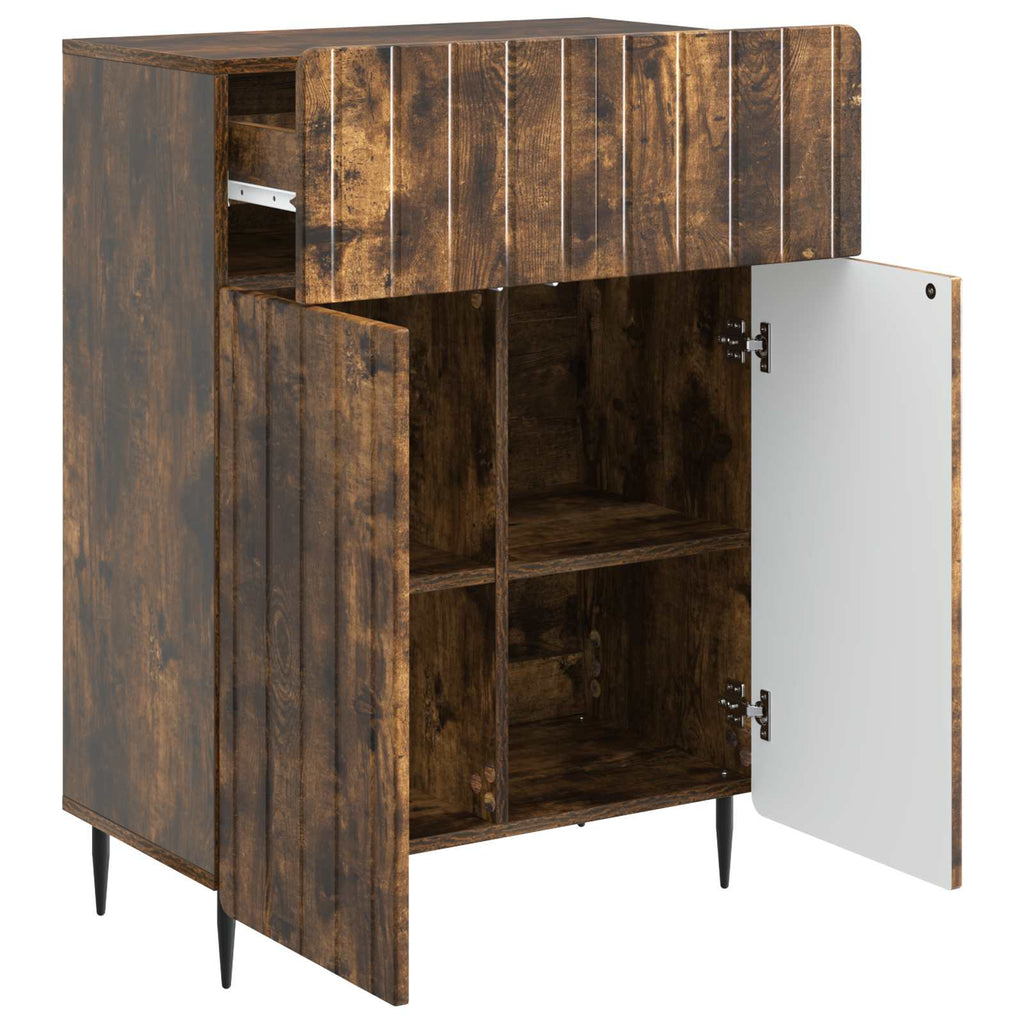 Sideboard Geräucherte Eiche 66 x 34,5 x 92 cm Holzwerkstoff