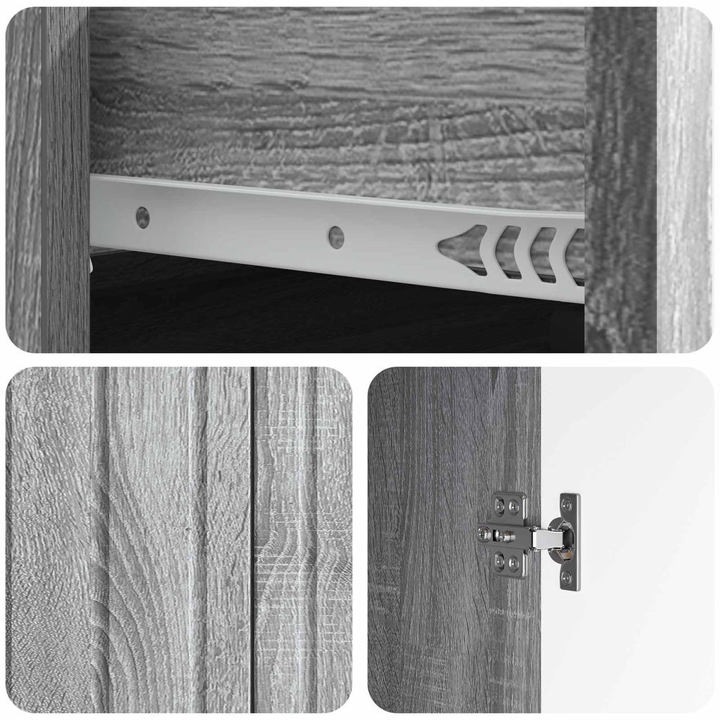 Sideboard Graues Sonoma 66 x 34,5 x 92 cm Holzwerkstoff