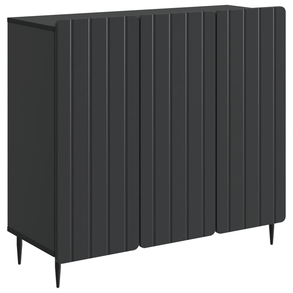 Sideboard Schwarz 89 x 34,5 x 82 cm Holzwerkstoff