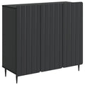 Sideboard Schwarz 89 x 34,5 x 82 cm Holzwerkstoff